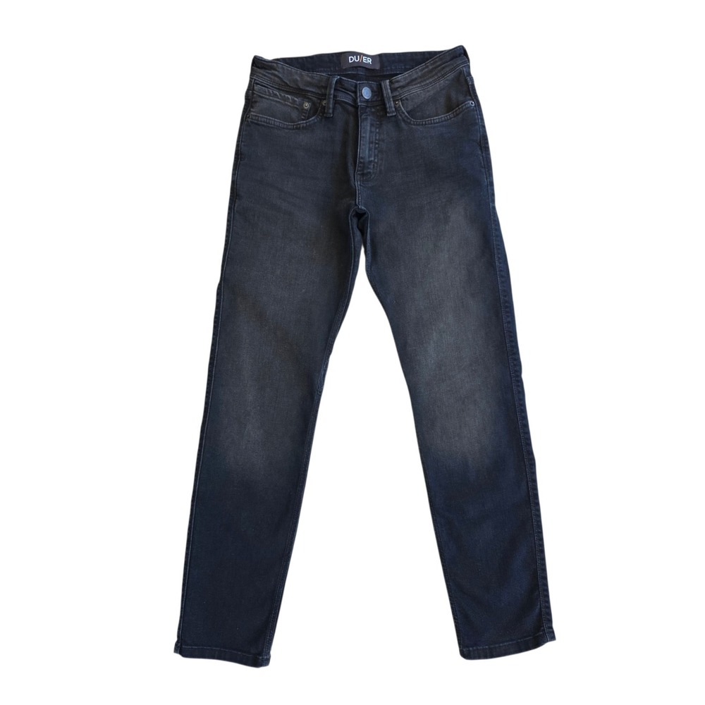 DU/ER Duer Jeans Size 28x30 Black L2X Slim Fit Stretch Straight